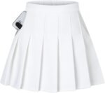 Women's Pleated Mini Skirt with Comfy Casual Stretchy Band Skater Skirt, US XS - US 4XL