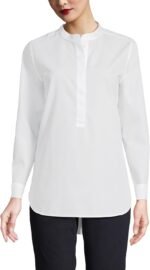 Women's No Iron Long Sleeve Banded Collar  Shirt