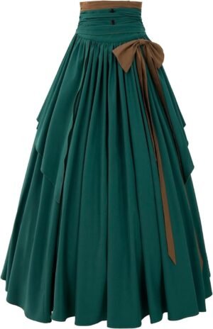 Women's Victorian Vintage Skirt Renaissance Medieval Pirate Peasant Maxi Elastic High Waist Skirts