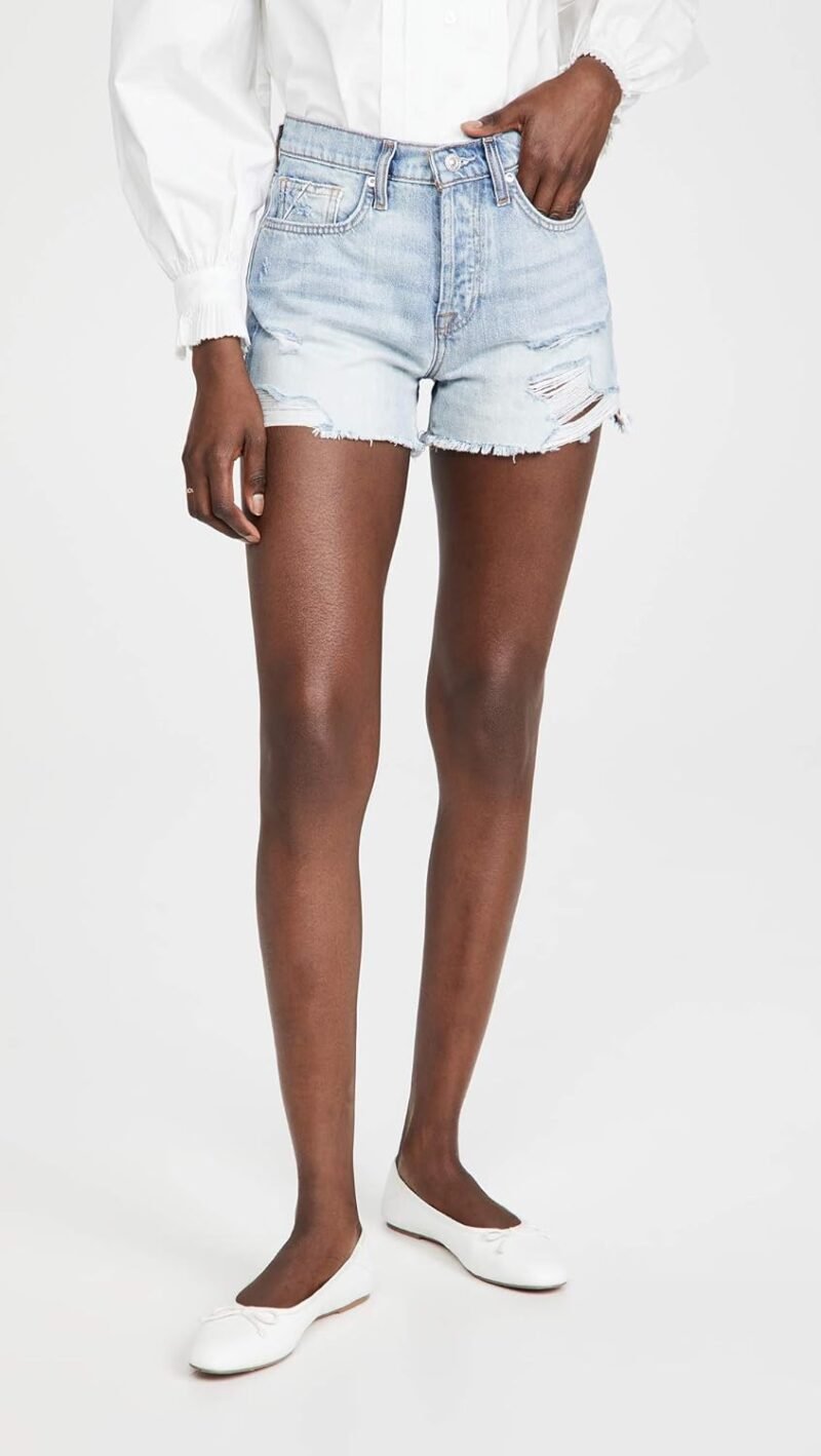 Women's  Cutoffs Shorts in Cosmic Blue Rigid - Image 2