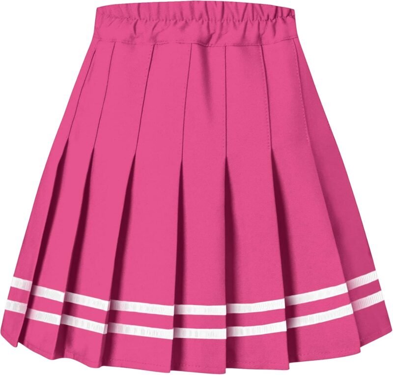 Women's Pleated Mini Skirt with Comfy Casual Stretchy Band Skater Skirt, US XS - US 4XL - Image 2