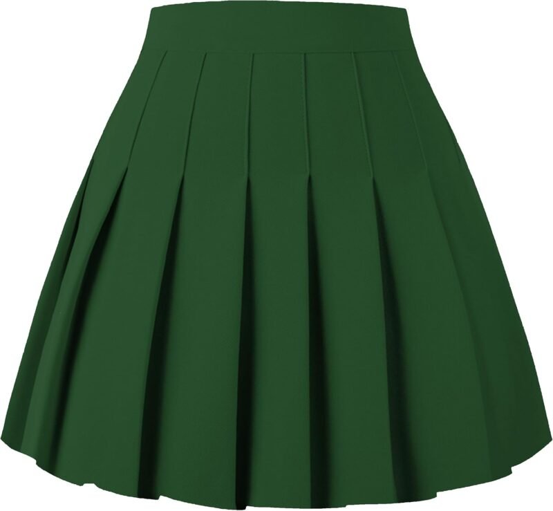 Women's Pleated Skirt Mini Skater Basic Skirts High Waist School Girls Uniform Short Cheerleader Skirt