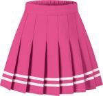 Women's Pleated Mini Skirt with Comfy Casual Stretchy Band Skater Skirt, US XS - US 4XL