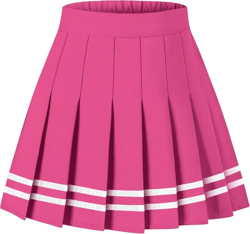 Women's Pleated Mini Skirt with Comfy Casual Stretchy Band Skater Skirt, US XS - US 4XL
