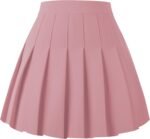 Women's Pleated Skirt Mini Skater Basic Skirts High Waist School Girls Uniform Short Cheerleader Skirt