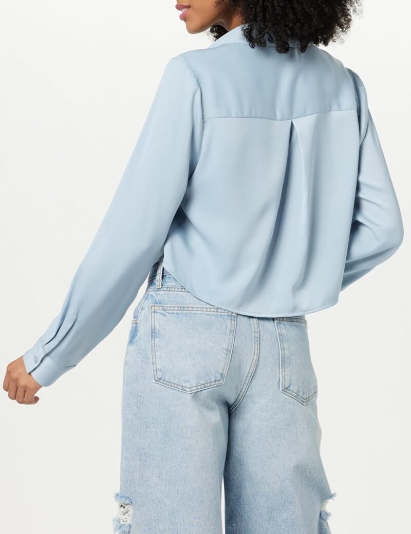 Women's  Silky Cropped Blouse - Image 2