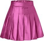 Women's Pleated Mini Skirt with Comfy Casual Stretchy Band Skater Skirt, US XS - US 4XL