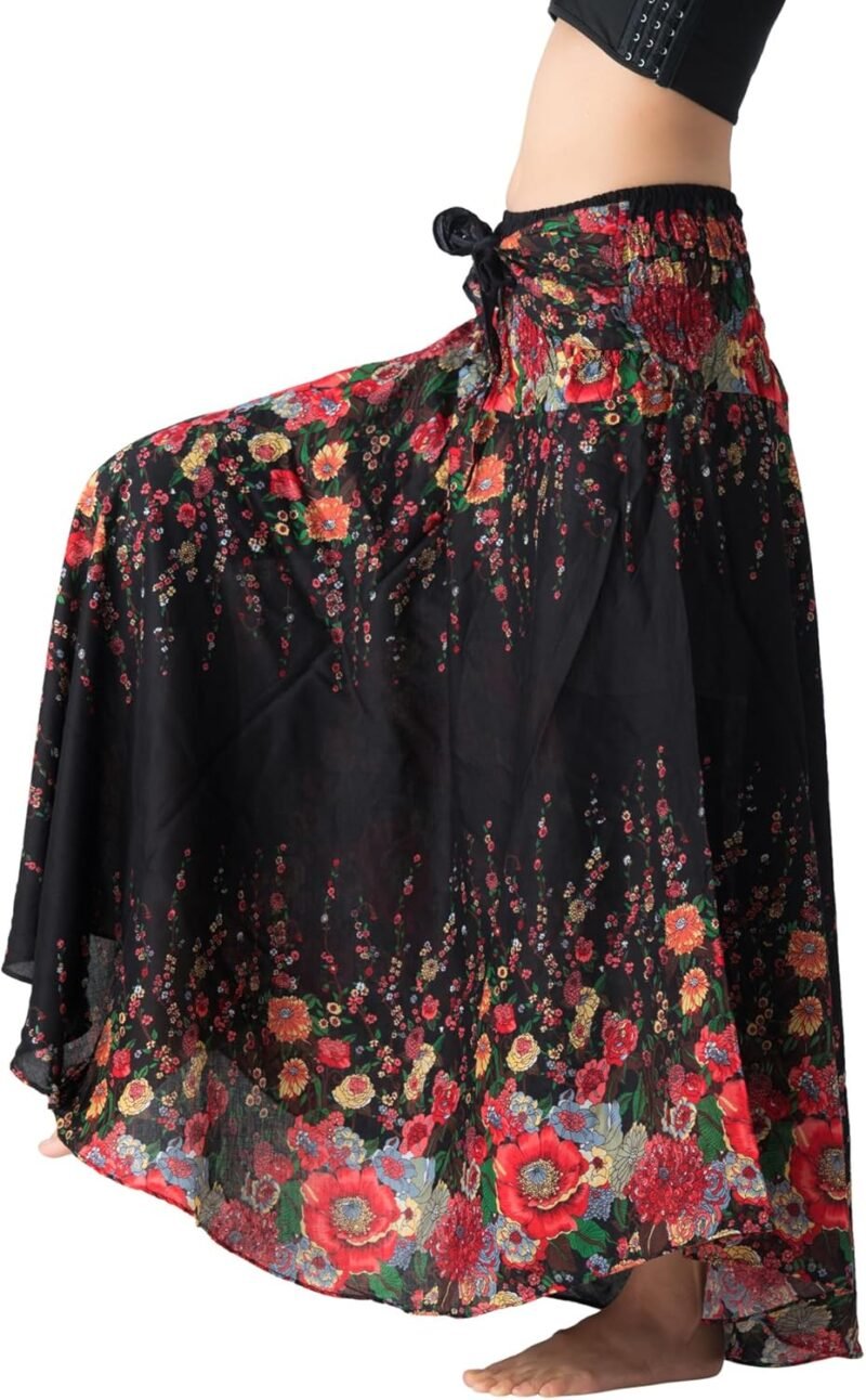 Long Skirts for Women Maxi Boho Skirt Floral Print - Image 2