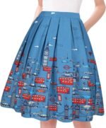 A-Line Pleated Vintage Skirts for Women