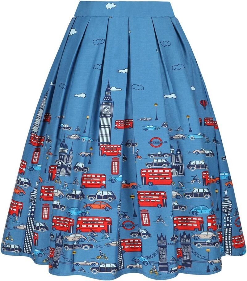 A-Line Pleated Vintage Skirts for Women - Image 2