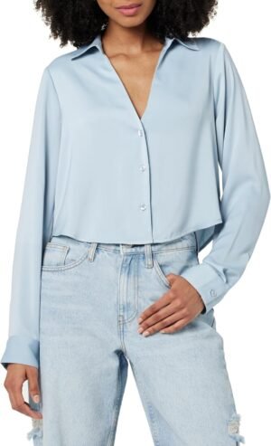 Women's  Silky Cropped Blouse