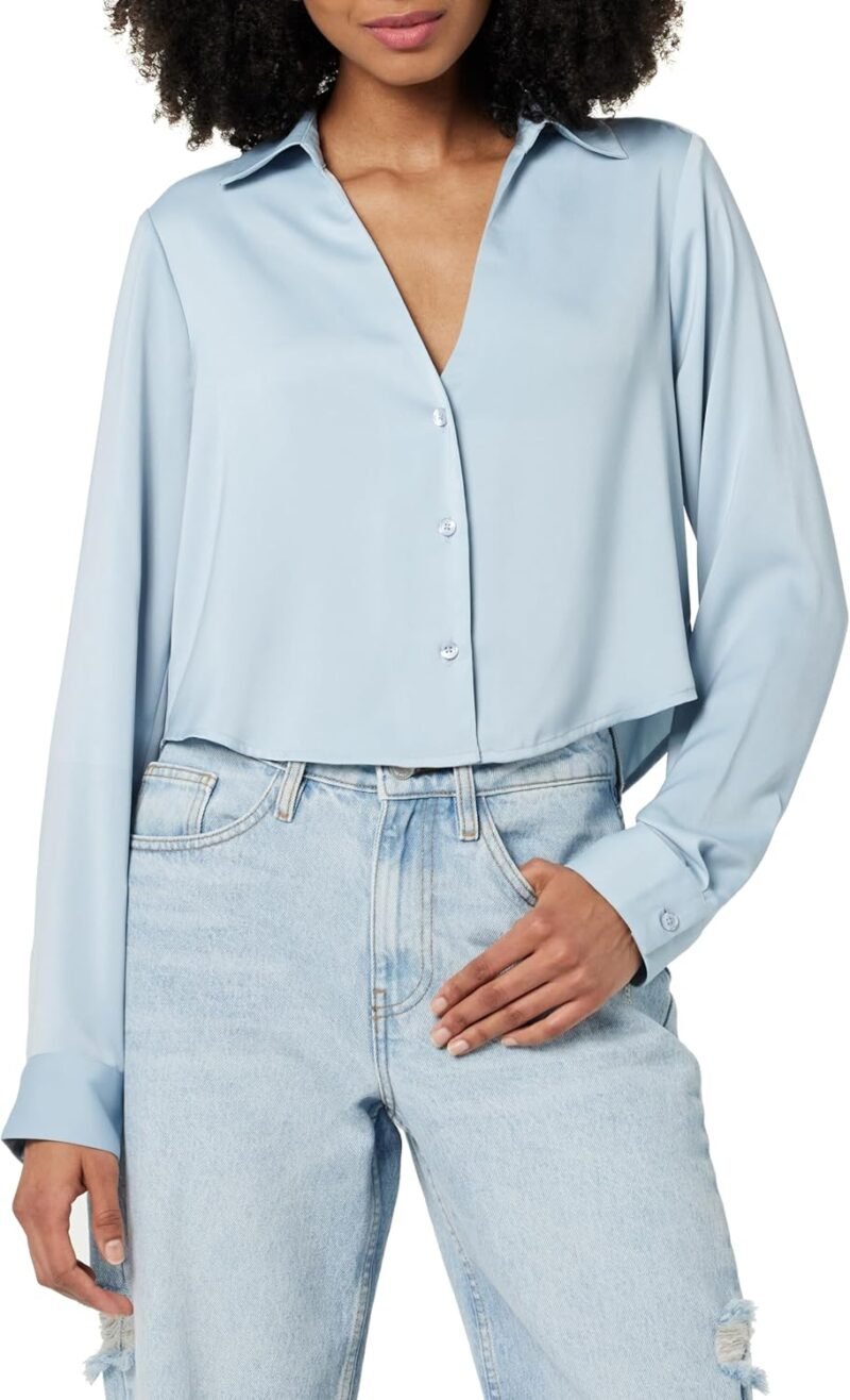 Women's  Silky Cropped Blouse
