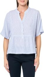 Women's  Short Sleeve Linen Blend Shirt
