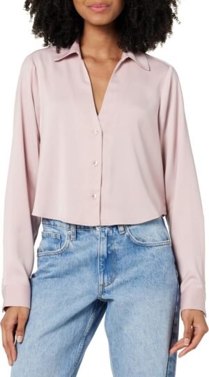 Women's  Silky Cropped Blouse