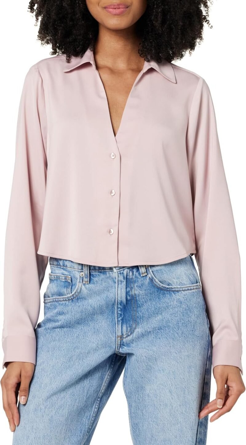 Women's  Silky Cropped Blouse