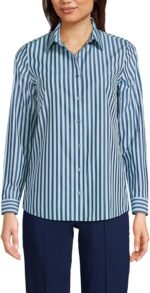 Women's Wrinkle Free No Iron Button Front Shirt