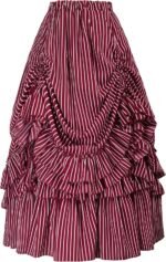 Women's Vintage Stripes Gothic Victorian Skirt Renaissance Style