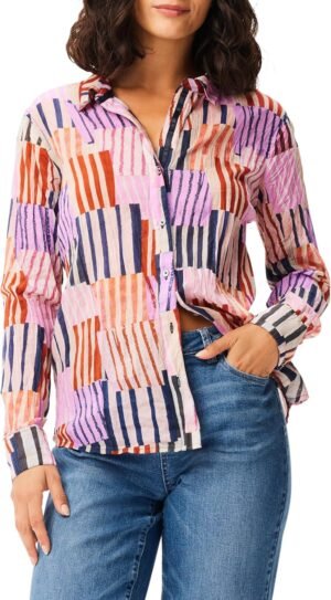 Women's Art Block Crinkle Shirt