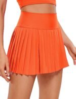 Women's High Waisted Pleated Tennis Skirts with Pockets Tummy Control Casual Liner Skorts A Line Workout Golf Skirts